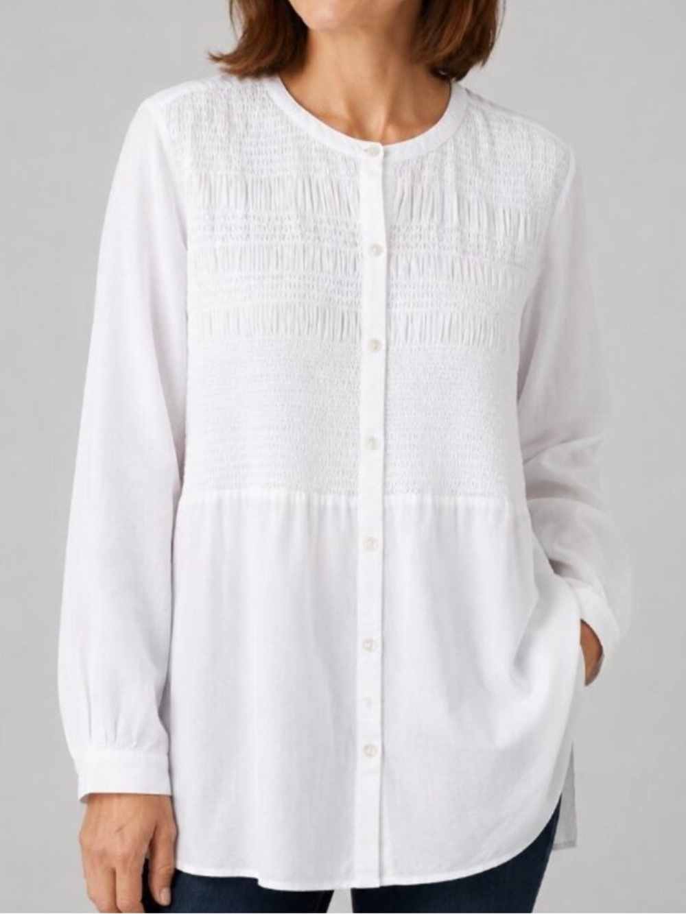 NWOT j Jill white tunic size medium